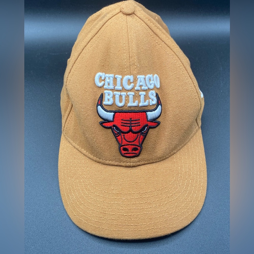 Chicago Bulls Ultra Game Hat - Strap Back - Brown W/ White Red Bulls Logo